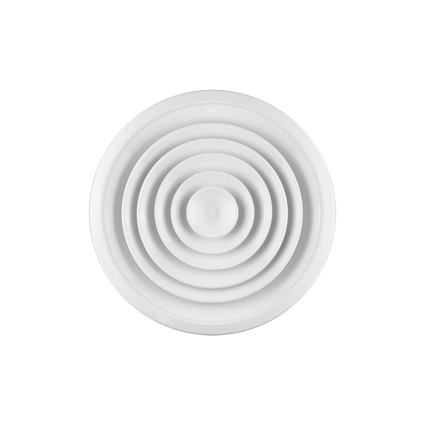 Anemostat circular 150 mm din aluminiu vopsit alb