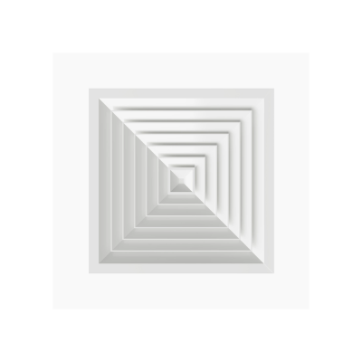Anemostat 4 directii 595x595/450 MM pentru tavan casetat