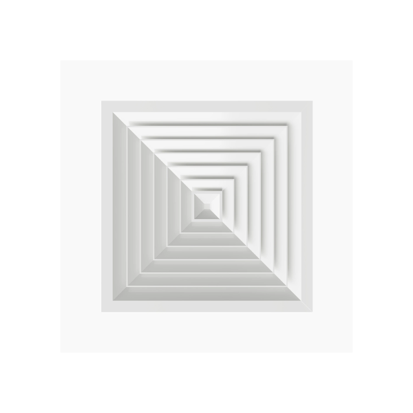 Anemostat 4 directii 595x595/450 MM pentru tavan casetat