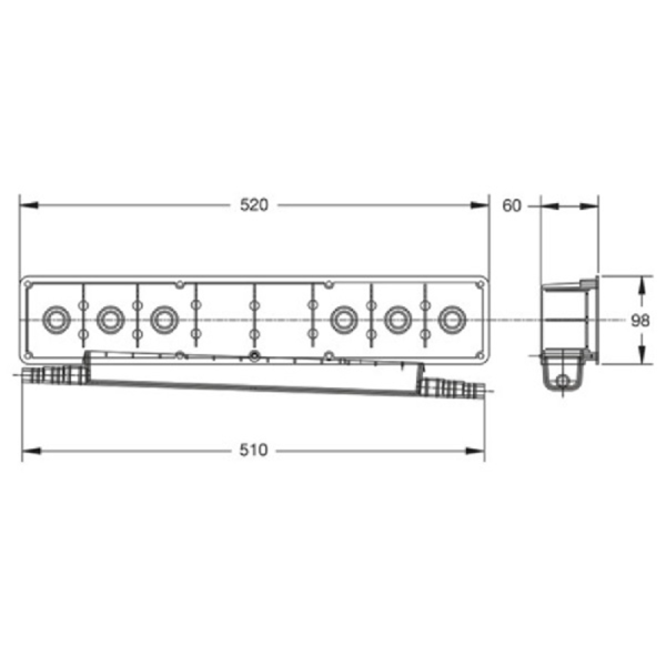Doza premontaj aer conditionat 52 cm