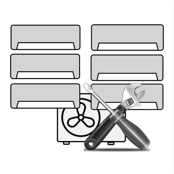 Montaj standard Aer Conditionat Multisplit - 6 unitati interioare