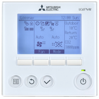 Telecomanda cu fir Mitsubishi Electric PZ-62DR-EB Seria Lossnay