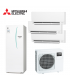Pompa de Caldura Hybrid Mitsubishi Electric PXZ-4F75VG / ERST20D-VM2D / 3x MSZ-AY25VGKP R32 7.5 kW 230V Boiler ACM