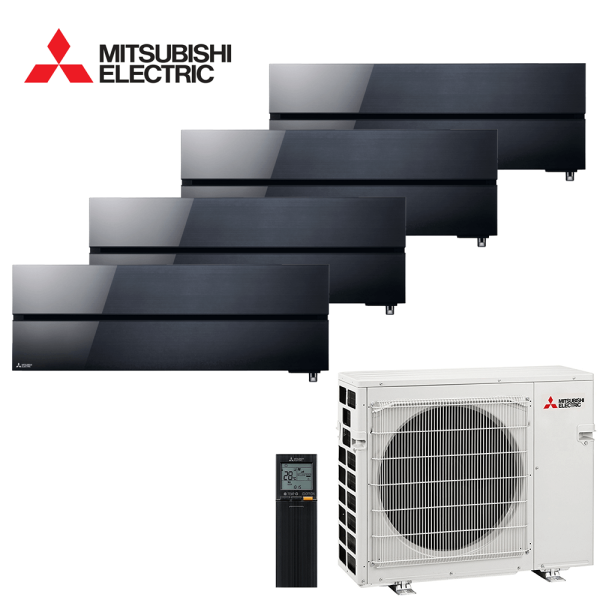 Aer conditionat multisplit Mitsubishi Electric 27000 BTU - 4 unitati MSZ-LN, 9+9+9+12 BTU, Black