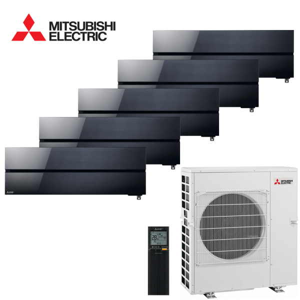 Aer conditionat multisplit Mitsubishi Electric 36000 BTU - 5 unitati MSZ-LN, 9+9+9+9+9 BTU, Black