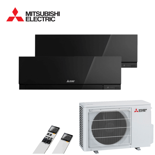 Aer conditionat multisplit Mitsubishi Electric 18000 BTU - 2 unitati MSZ-EF, 12+12 BTU, Black