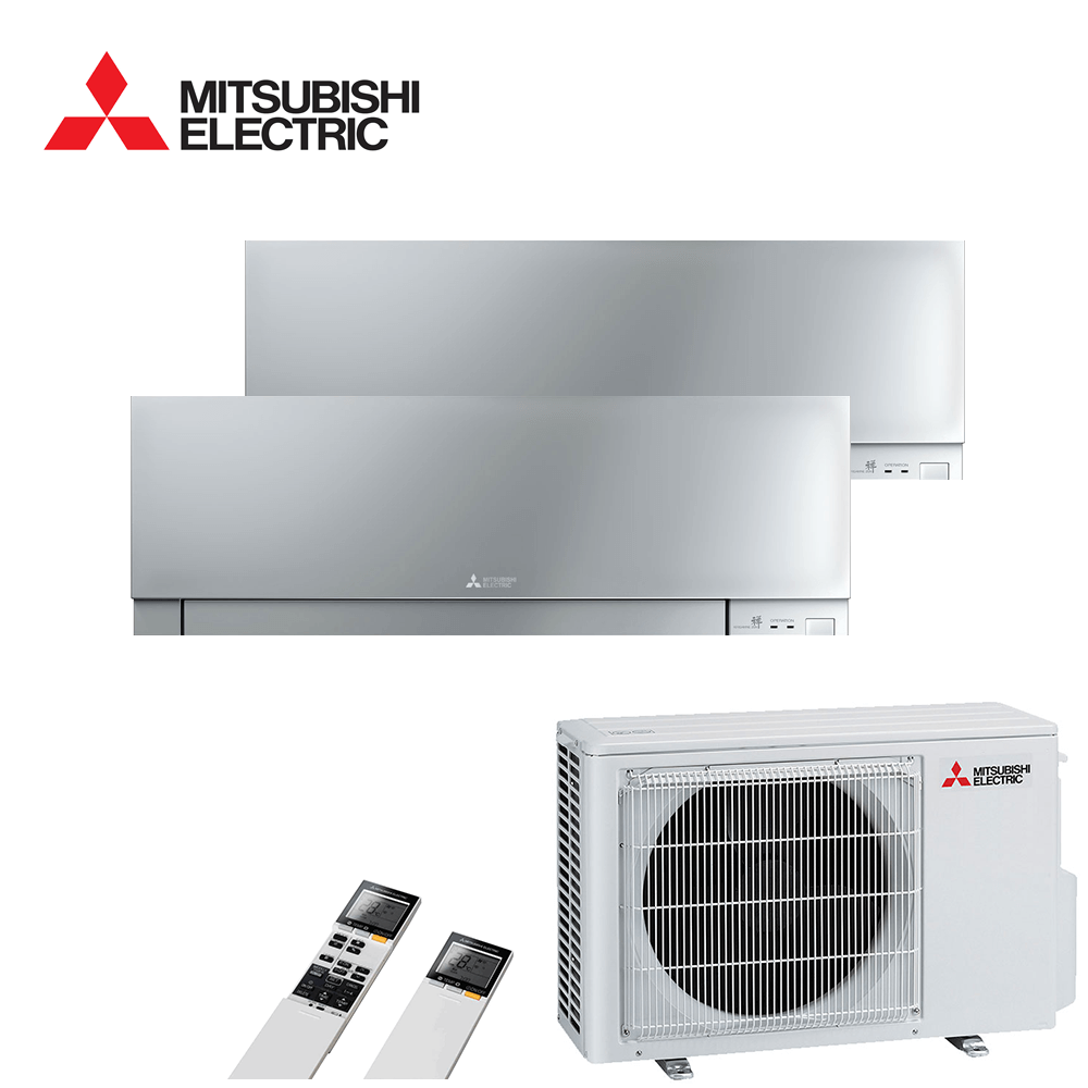 Aer conditionat multisplit Mitsubishi Electric 18000 BTU - 2 unitati MSZ-EF, 9+12 BTU, Silver