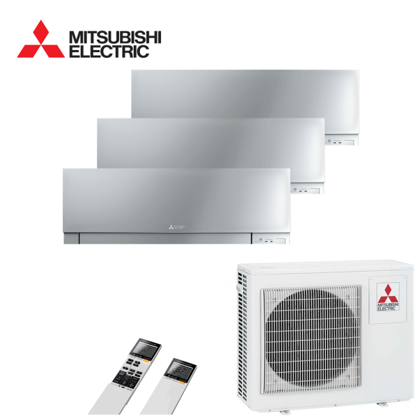 Aer conditionat multisplit Mitsubishi Electric 24000 BTU - 3 unitati MSZ-EF, 12+12+12 BTU, Silver