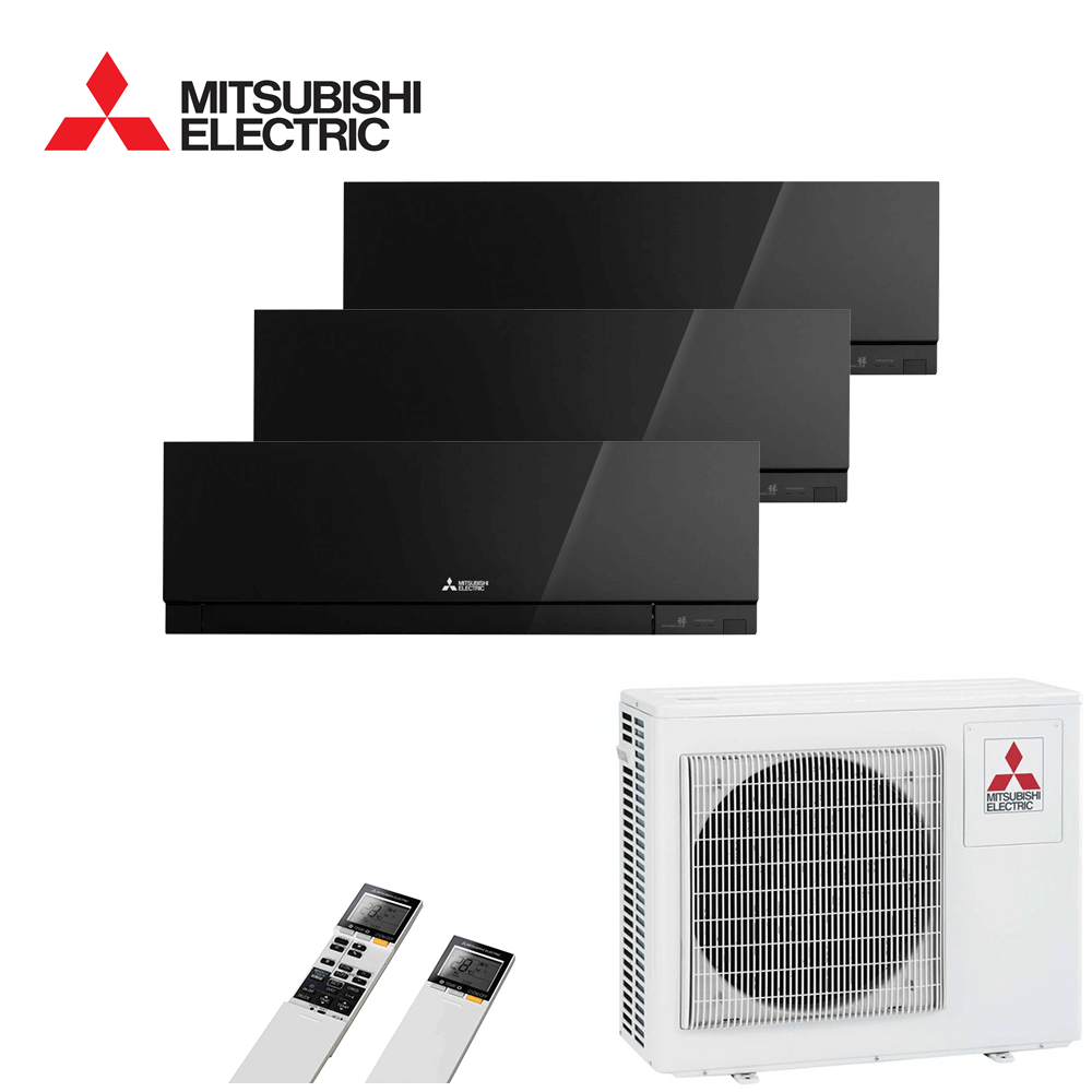 Aer conditionat multisplit Mitsubishi Electric 24000 BTU - 3 unitati MSZ-EF, 9+9+9 BTU, Black