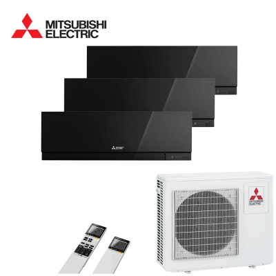Aer conditionat multisplit Mitsubishi Electric 24000 BTU - 3 unitati MSZ-EF, 12+12+12 BTU, Black