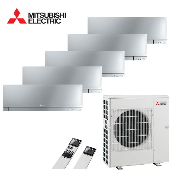 Aer conditionat multisplit Mitsubishi Electric 36000 BTU - 5 unitati MSZ-EF, 9+9+9+9+9 BTU, Silver