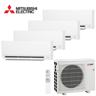 Aer conditionat multisplit Mitsubishi Electric Hyper Heating 30000 BTU - 4 unitati MSZ-AY, 9+9+12+12 BTU