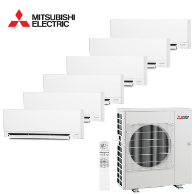 Aer conditionat multisplit Mitsubishi Electric 42000 BTU - 6 unitati MSZ-AY, 9+9+9+9+9+12 BTU