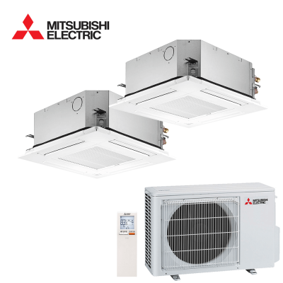 Aer conditionat multisplit Mitsubishi Electric 18000 BTU - 2 unitati Caseta 4 directii, 9+9 BTU