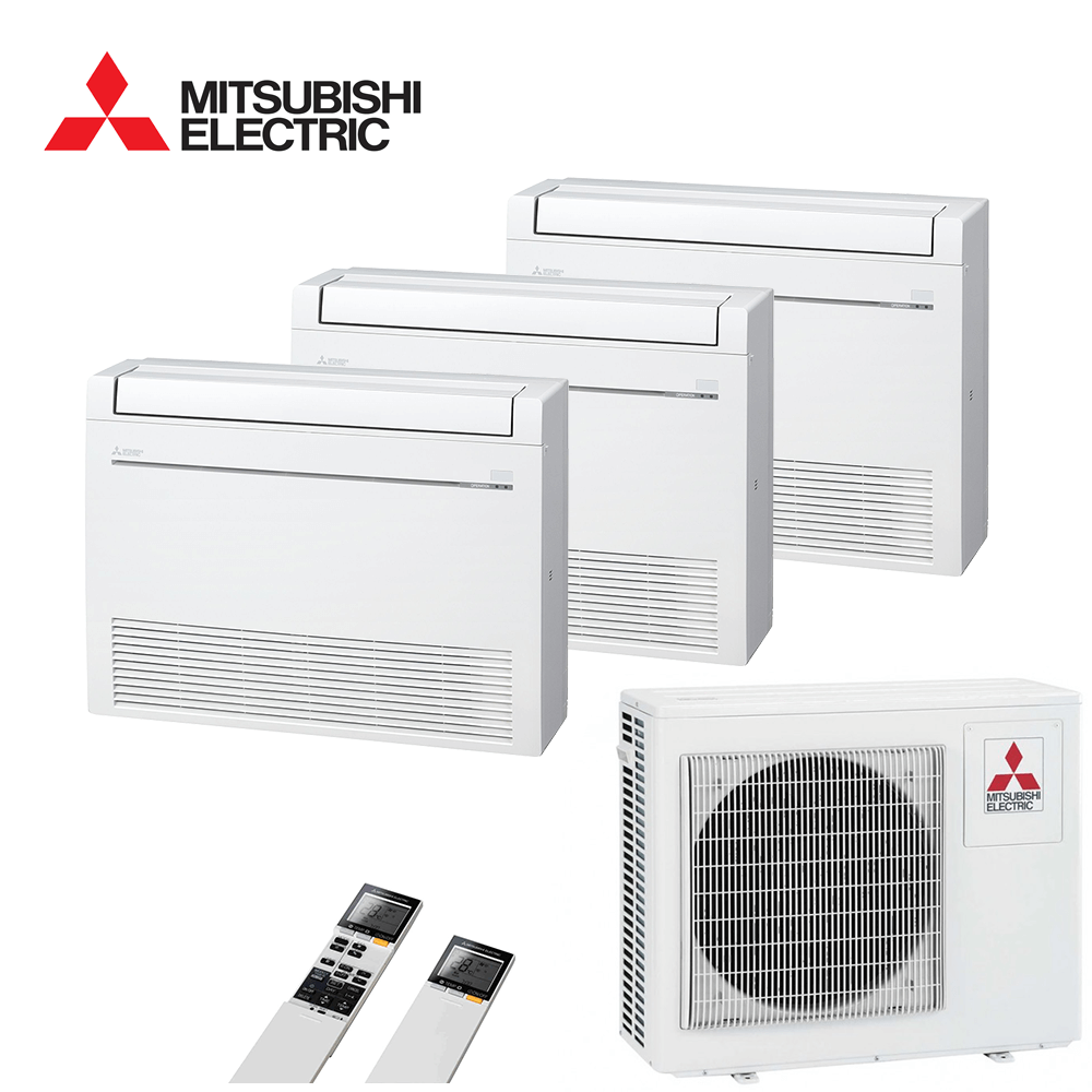 Aer conditionat multisplit Mitsubishi Electric 24000 BTU - 3 unitati de Pardoseala, 9+9+9 BTU