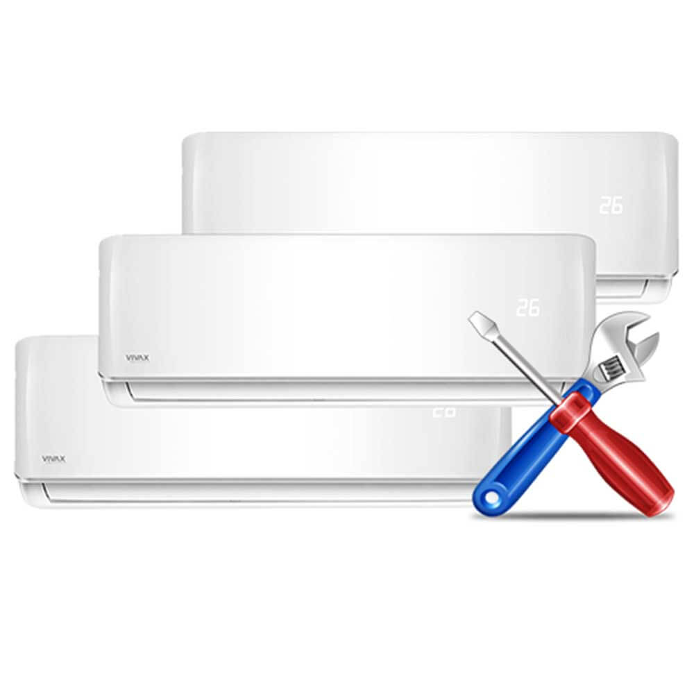 Montaj Aer Conditionat Triplusplit - 3 unitati interioare