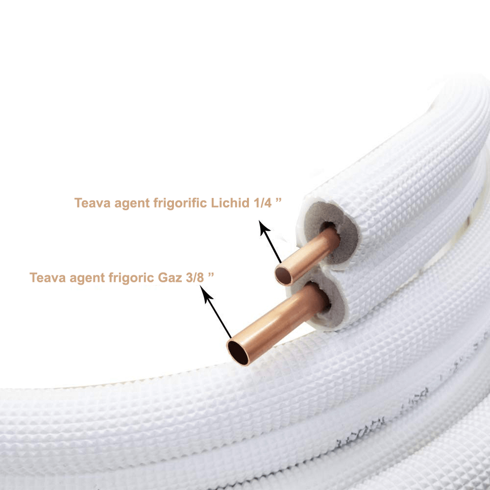 Traseu frigorific aer conditionat 9000 - 12000 BTU - 1/4 (6.35 mm) 3/8 (9.53 mm)