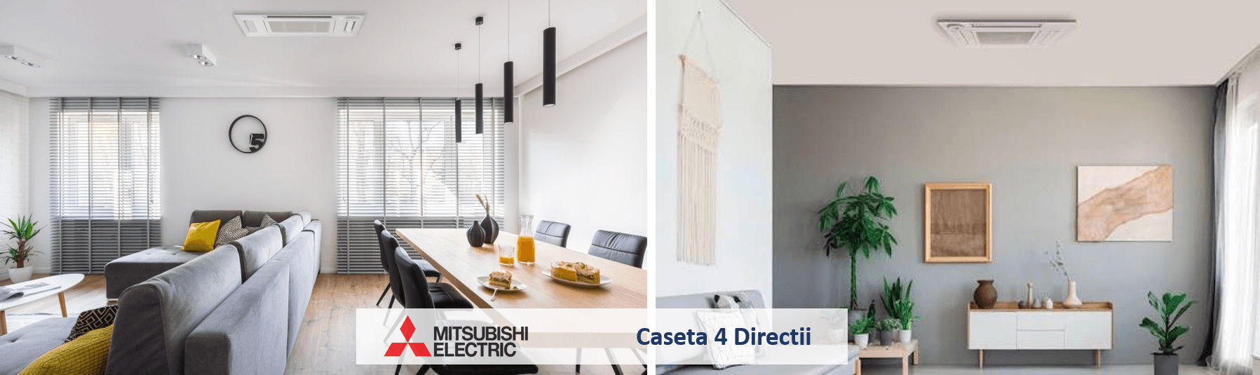 Aer conditionat Mitsubishi Electric PLA-SM caseta 4 directii R32 Inverter Wi-Fi optional Plasma Quad